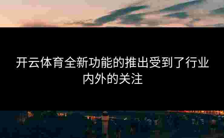 开云体育全新功能的推出受到了行业内外的关注
